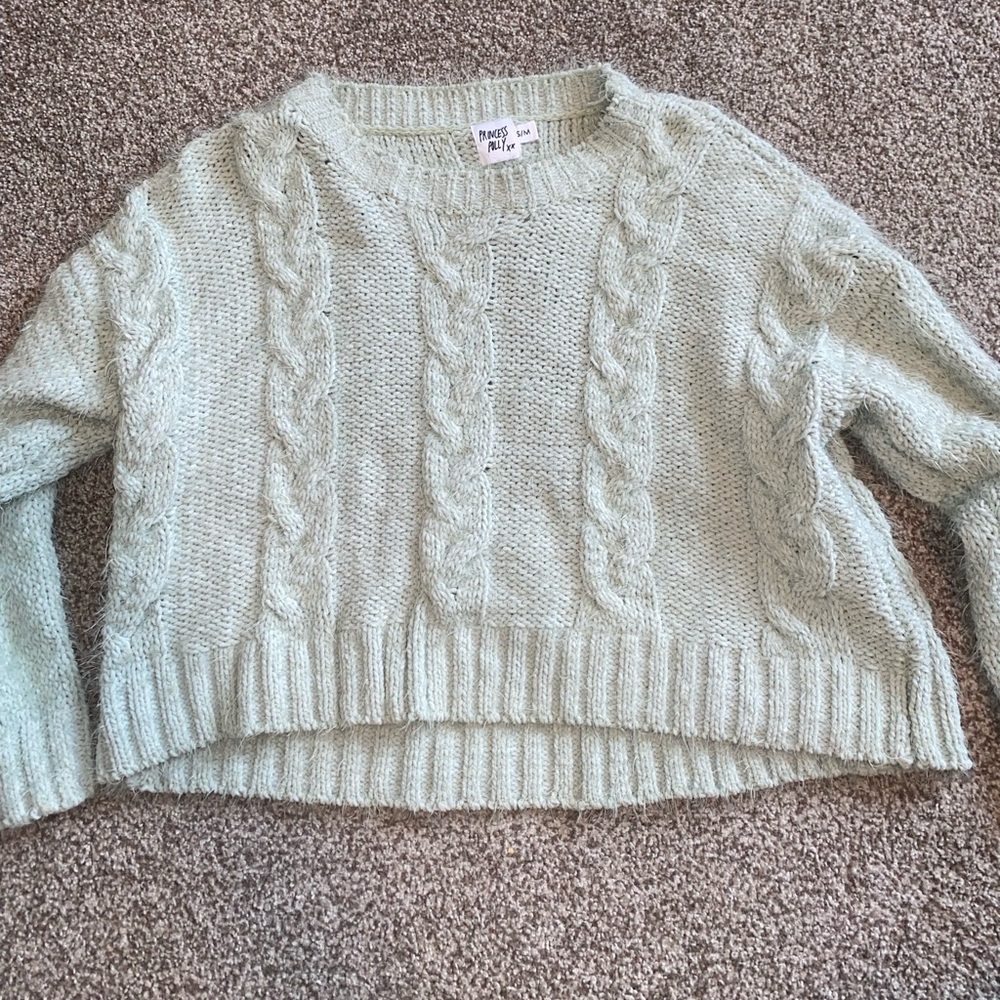 Princess Polly Mint Knit Sweater